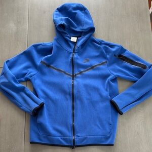 Nike Tech Men's Blue Zip-Up Hoodie Jacket